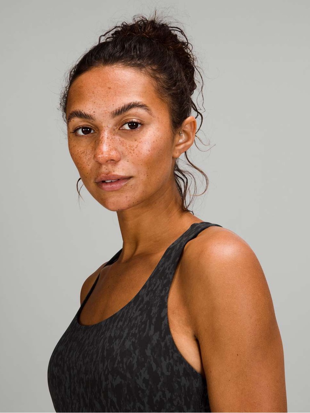 Lululemon Energy Longline Bra Women 10 Leopard Camo Deep Coal Multi Strappy - Picture 3 of 10